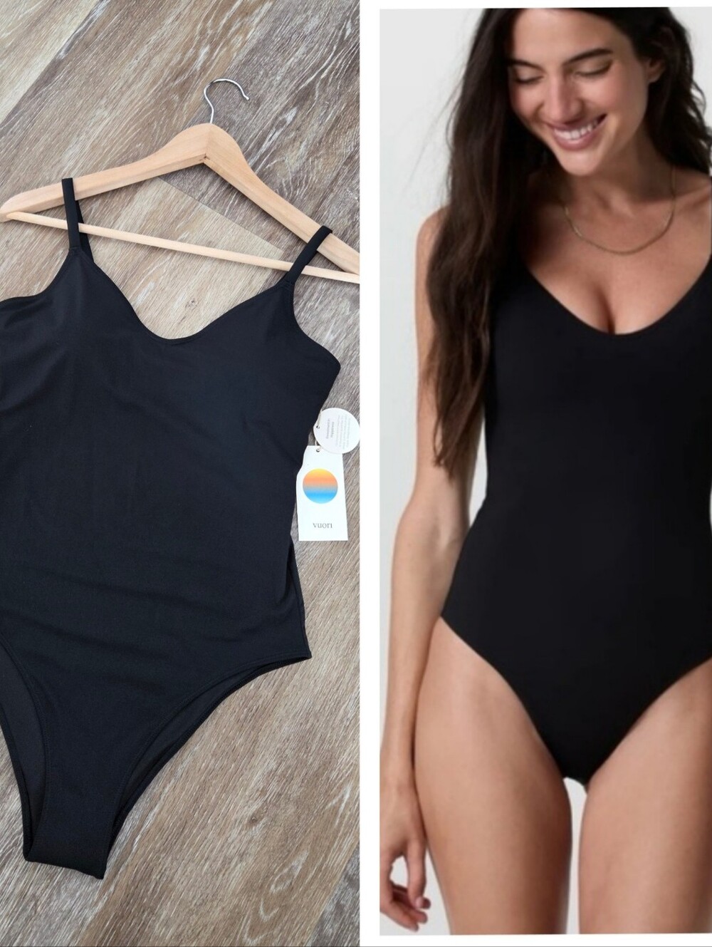 Vuori Heat Wave One Piece Swimsuit Bikini NWT Black Bodysuit Summer Vacay Staple